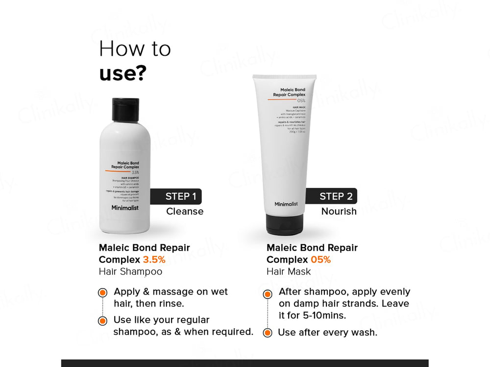 Minimalist 3.5% Maleic Bond Repair Complex Hair Shampoo