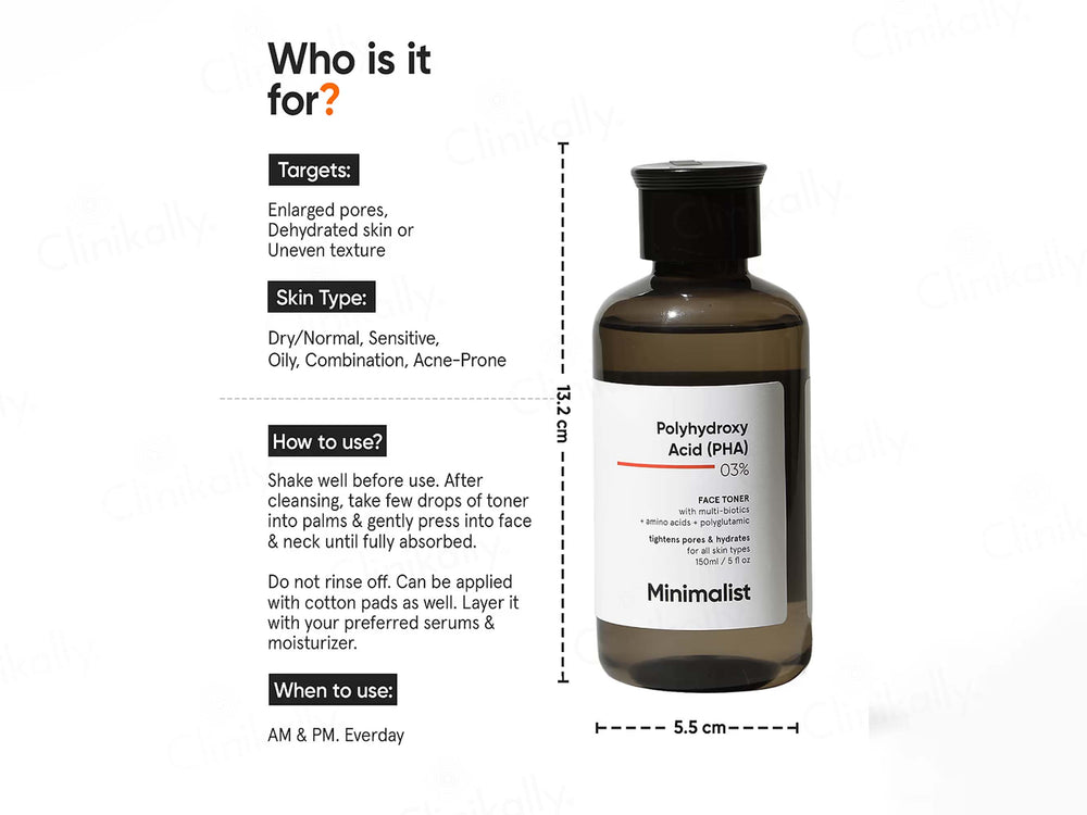 Minimalist 3% Polyhydroxy Acid (PHA) Face Toner