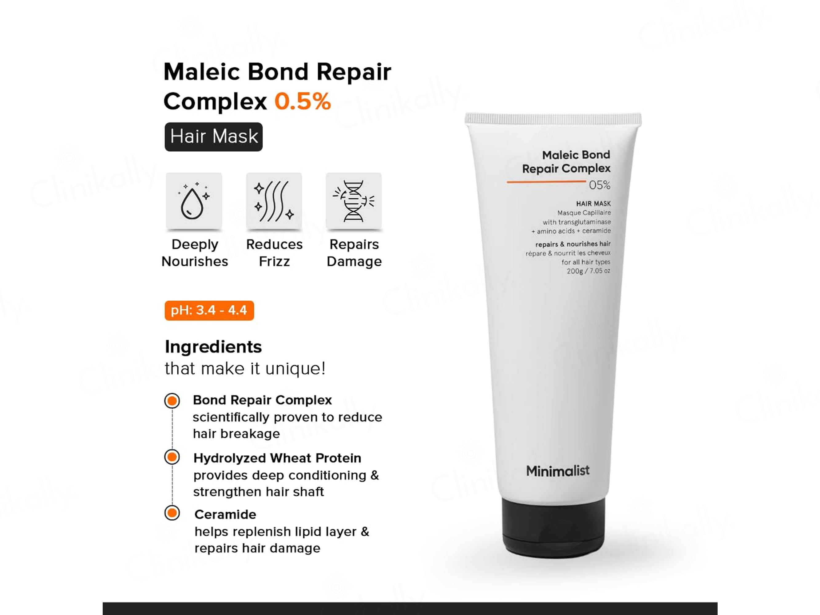 Minimalist 5% Maleic Bond Repair Complex Hair Mask