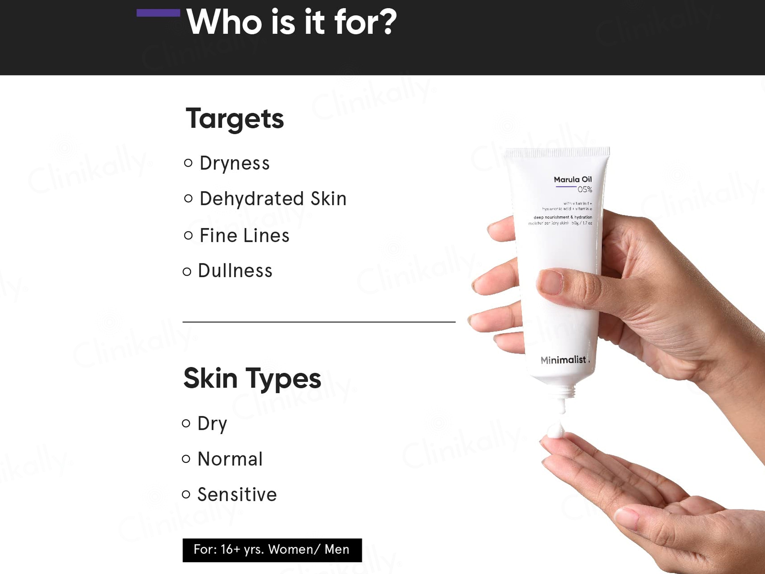 Minimalist 5% Marula Oil Moisturizer For Dry Skin