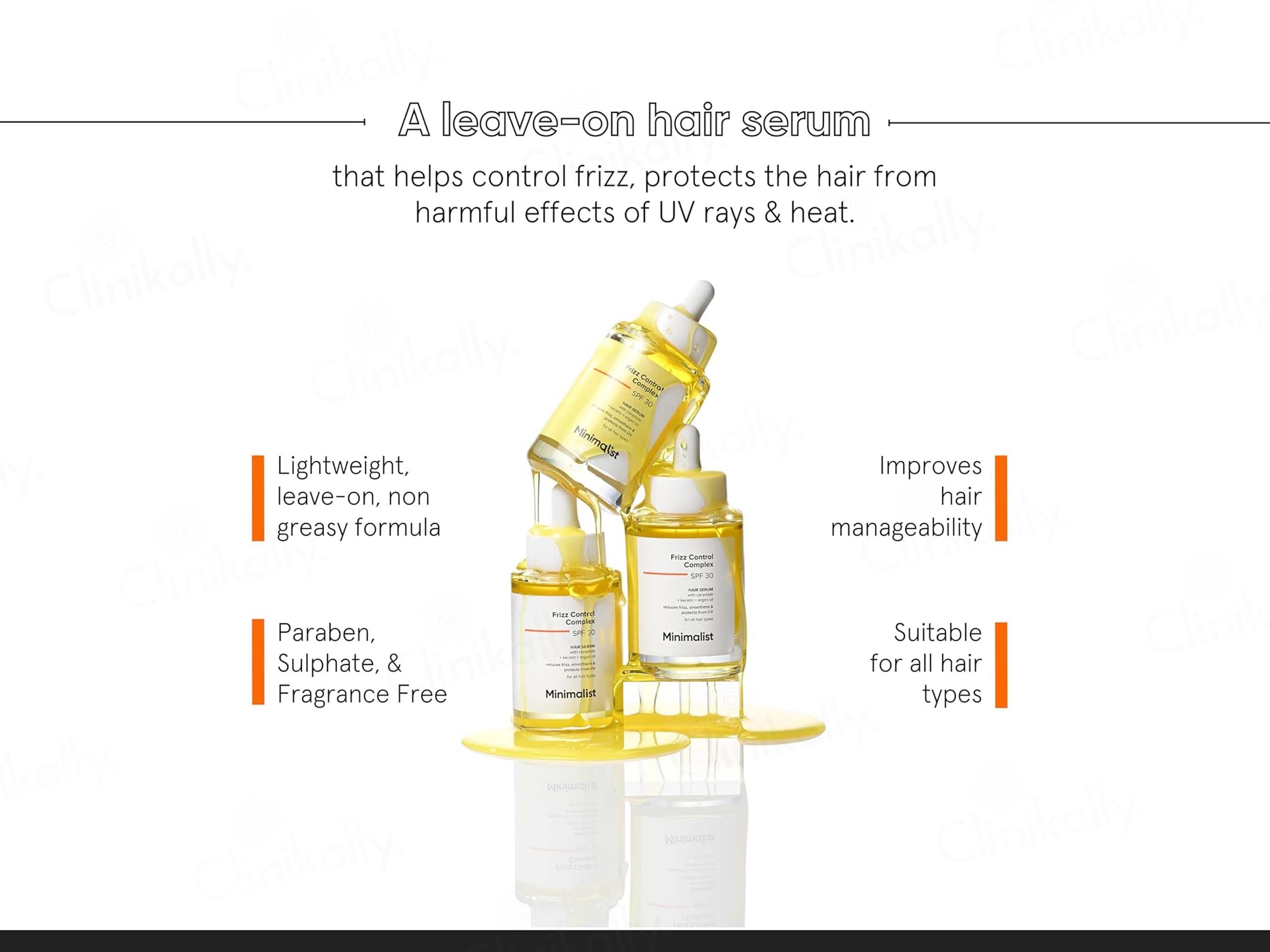 Minimalist Frizz Control Complex Hair Serum SPF 30