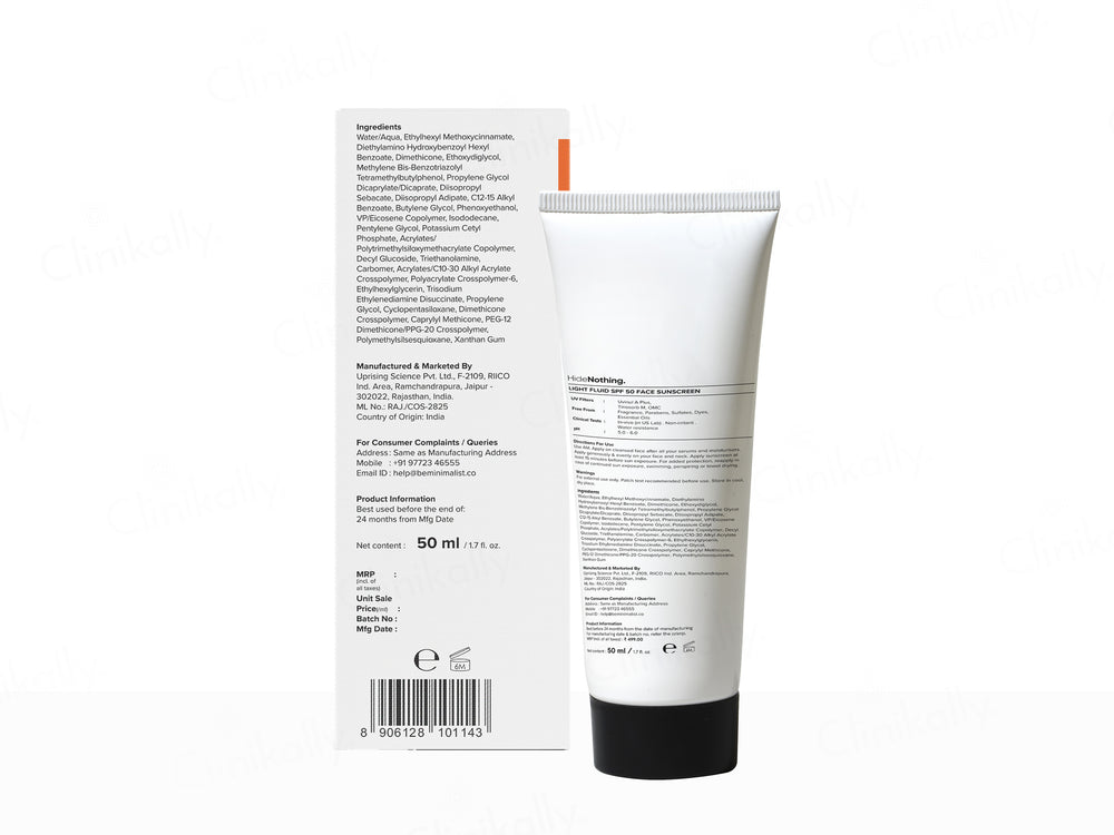 Minimalist Light Fluid Face Sunscreen SPF 50 PA++++