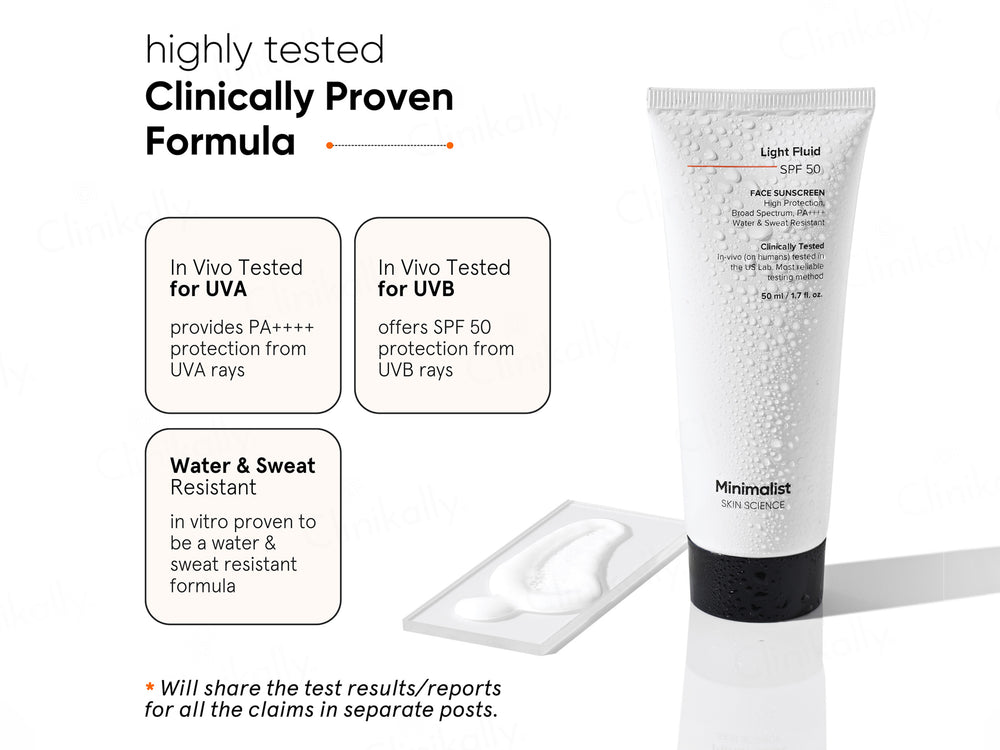 Minimalist Light Fluid Face Sunscreen SPF 50 PA++++