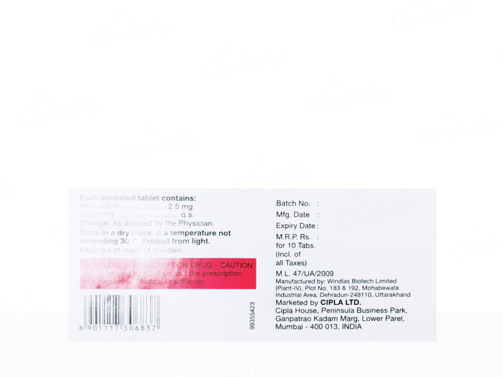 Minlenth 2.5mg Tablet