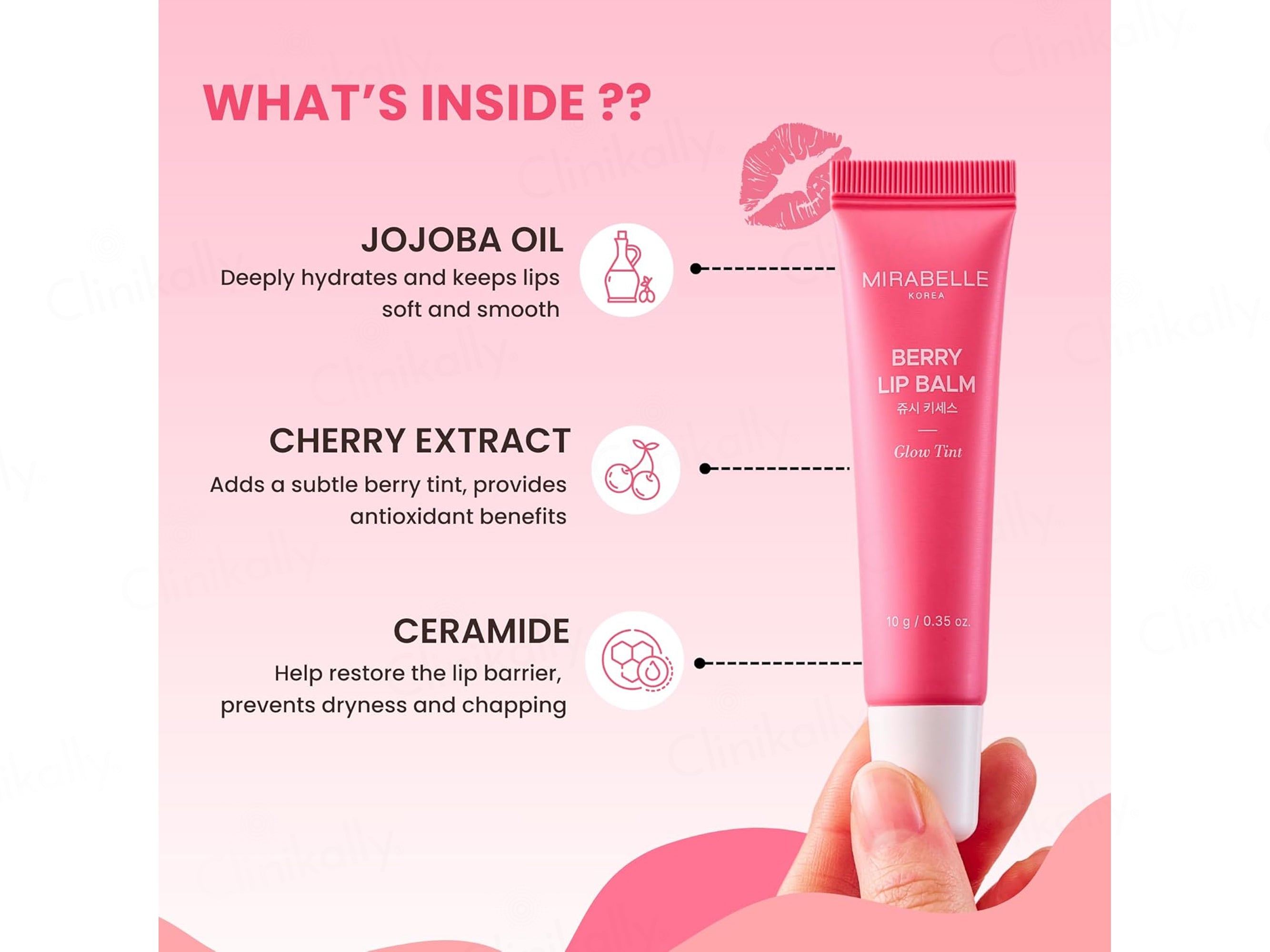 Mirabelle Korea Berry Lip Balm - Glow Tint