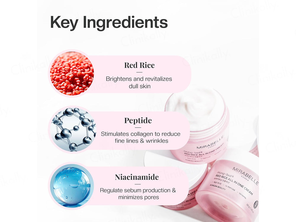 Mirabelle Korea Hong-Ssal Red Rice All In One Cream