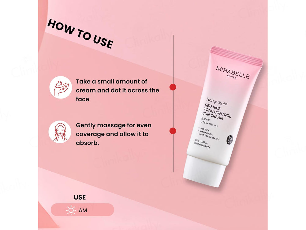 Mirabelle Korea Hong-Ssal Red Rice Tone Control Sun Cream SPF 50+ PA++++