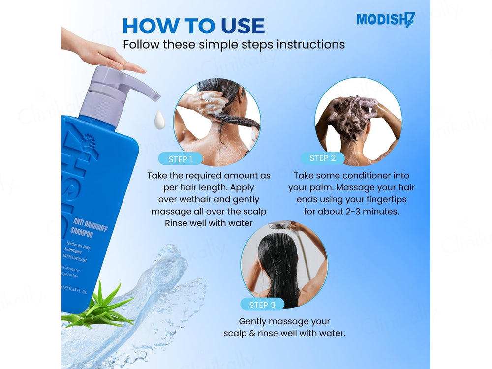 Modish7 Anti Dandruff Shampoo + Conditioner Combo