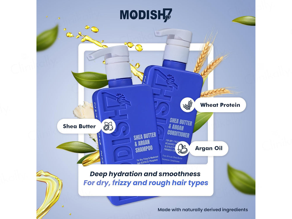Modish7 Shea Butter & Argan Shampoo + Conditioner Combo