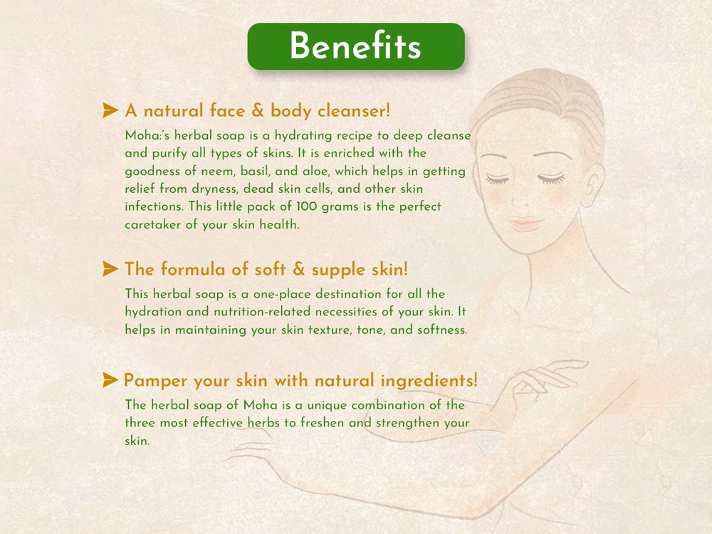 Moha: Herbal Soap (Pack Of 3)