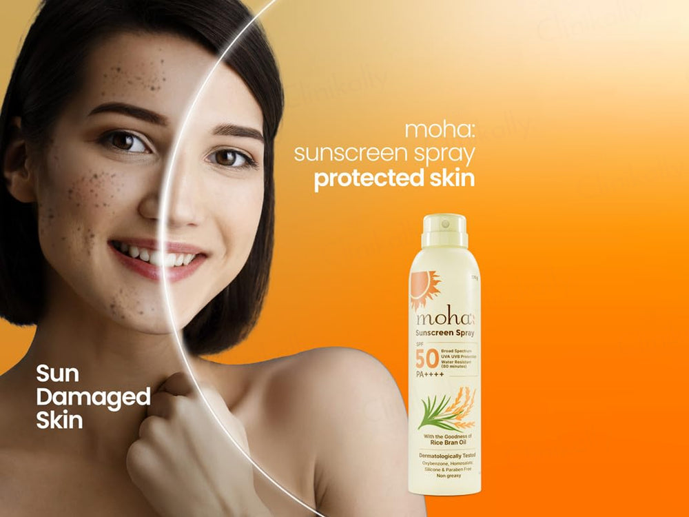 Moha: Rice Bran Oil Sunscreen Spray SPF 50 PA++++