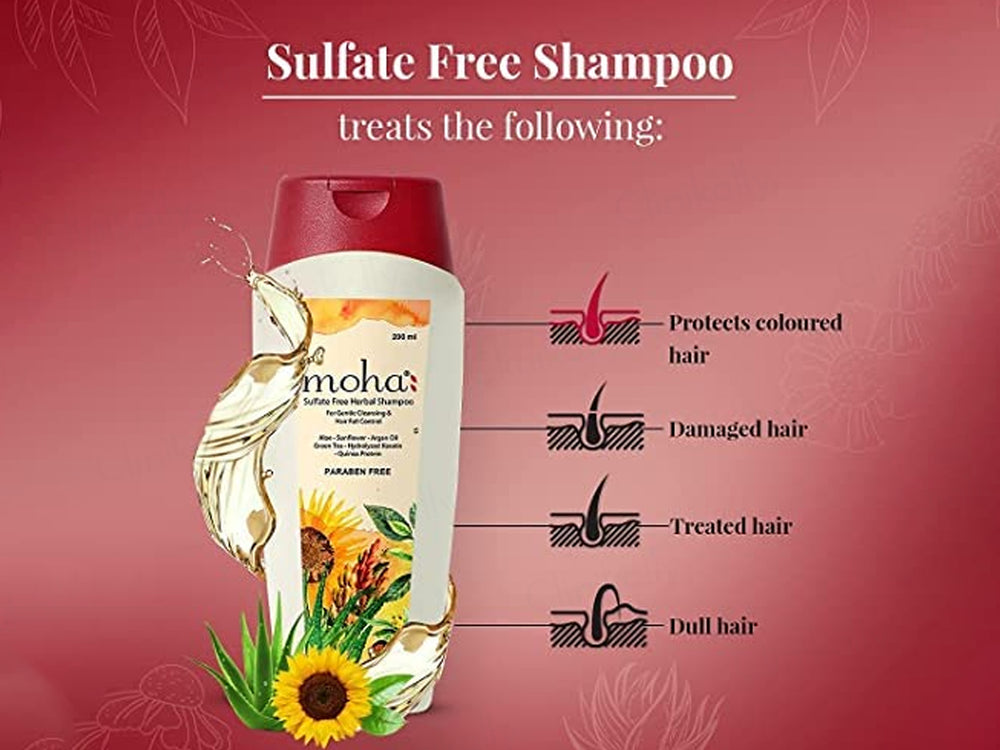 Moha: Sulfate Free Herbal Hair Fall Control Shampoo