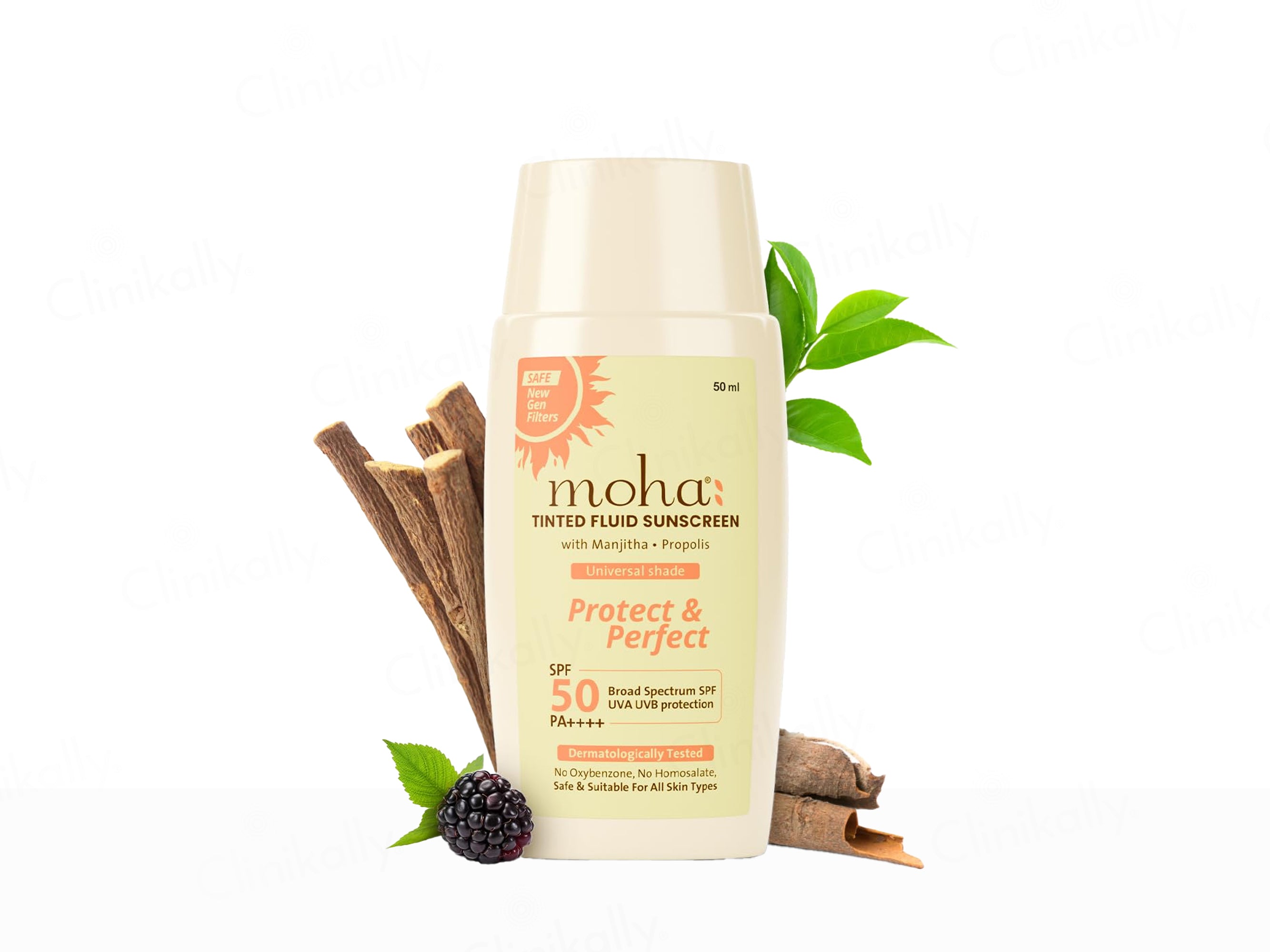 Moha: Tinted Fluid Sunscreen SPF 50+ PA++++ (Universal Shade)
