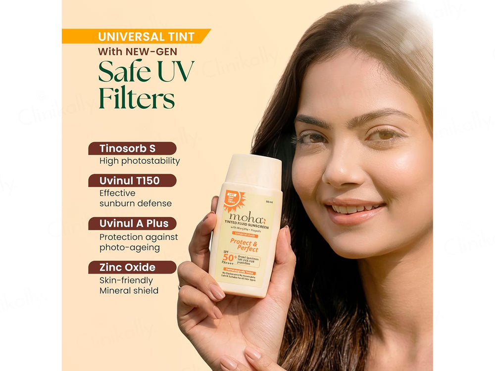 Moha: Tinted Fluid Sunscreen SPF 50+ PA++++ (Universal Shade)