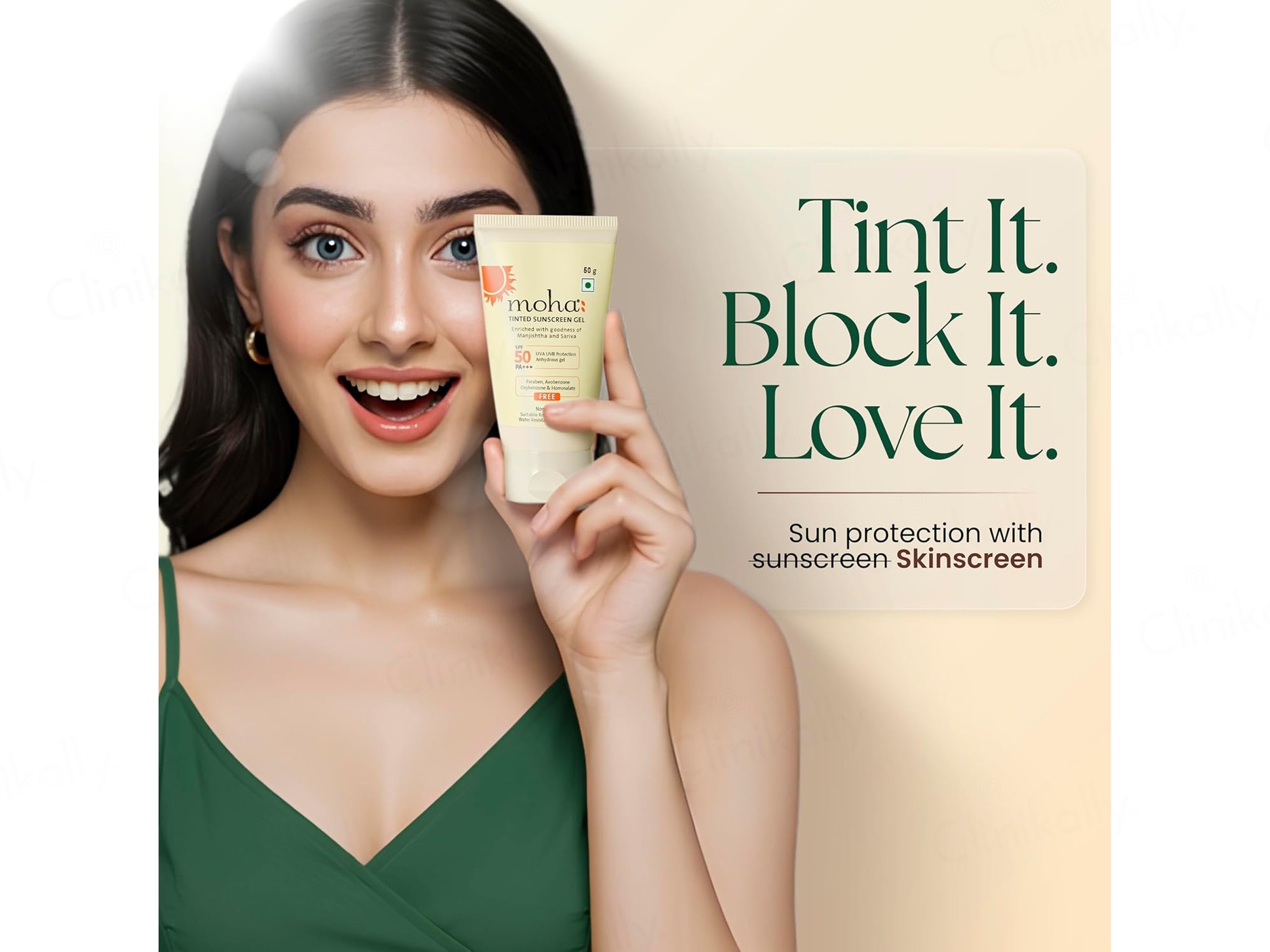 Moha: Tinted Sunscreen Gel SPF 50 PA+++