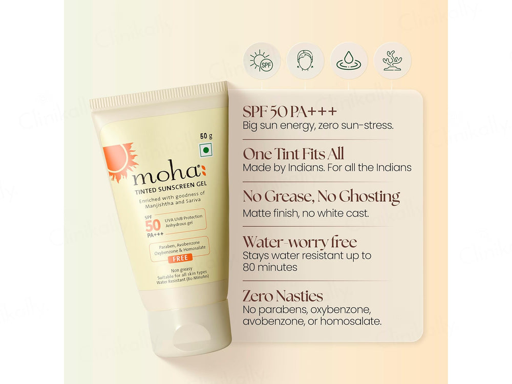 Moha: Tinted Sunscreen Gel SPF 50 PA+++