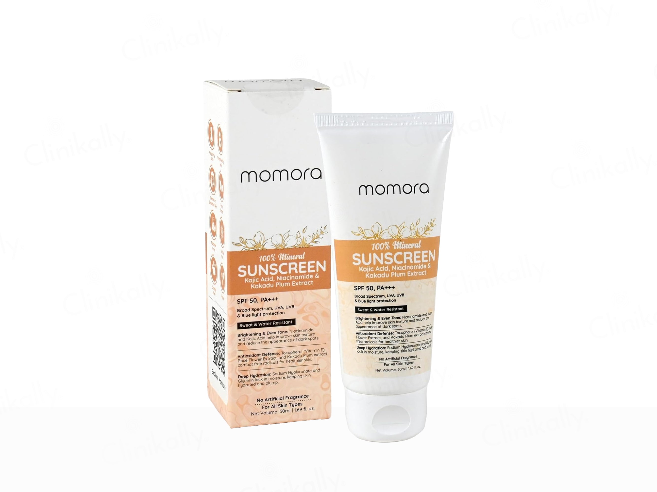Buy Momora 100% Mineral Sunscreen SPF 50 PA+++ Online at Best