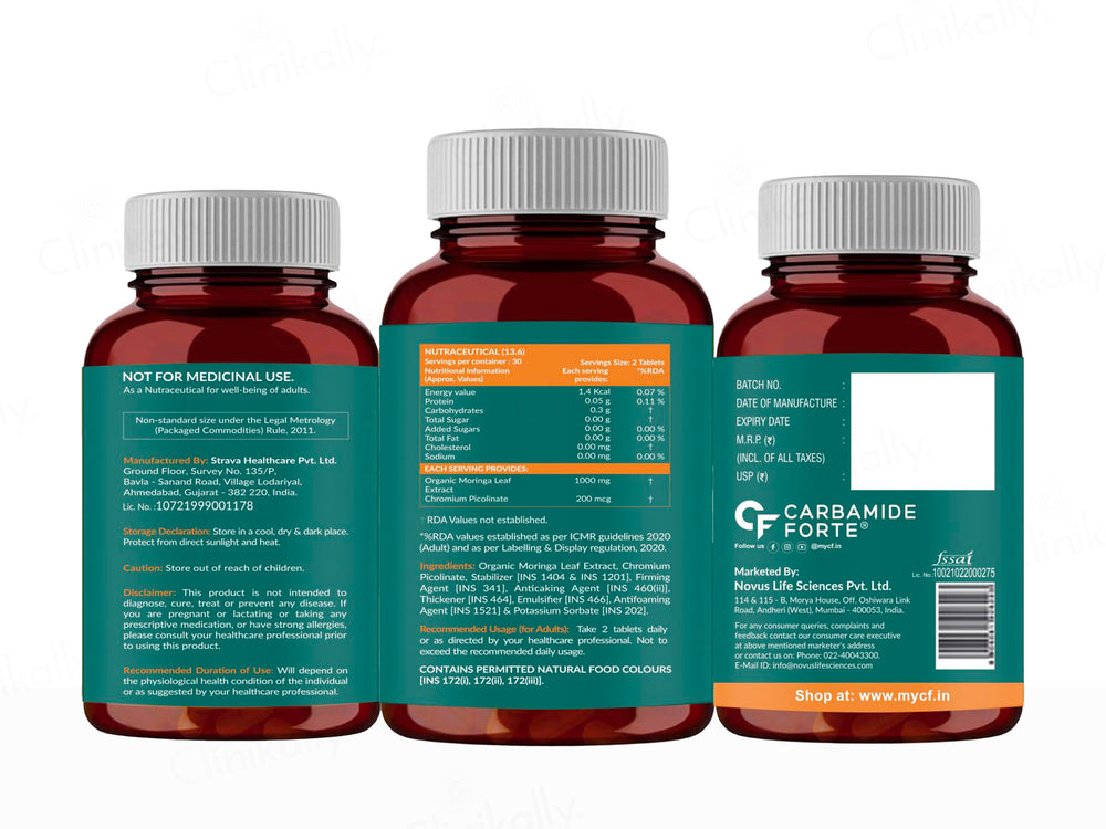 Carbamide Forte Organic Moringa 1000mg Tablet