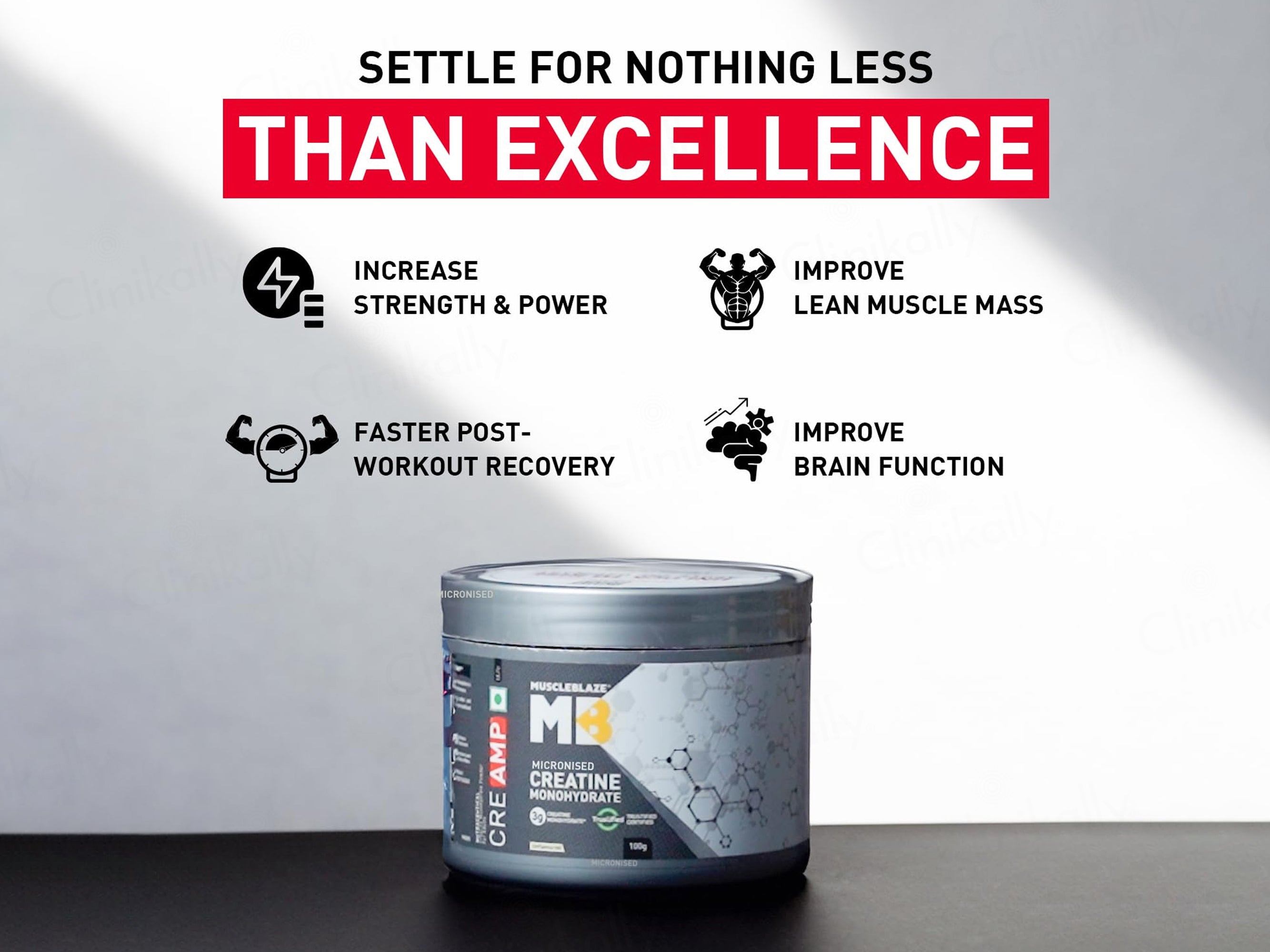 MuscleBlaze CreAMP Micronised Creatine Monohydrate Nutraceutical Powder - Unflavoured