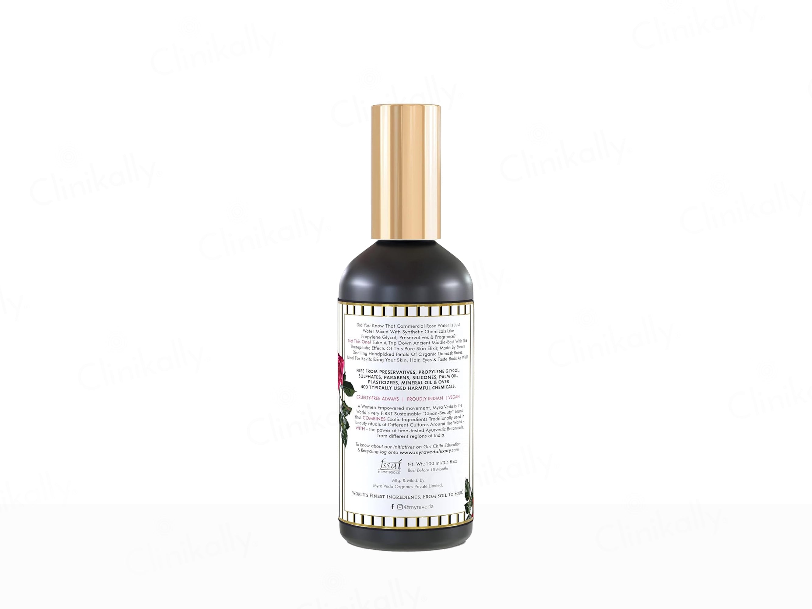Myra Veda Pure Steam Distilled Rose Water
