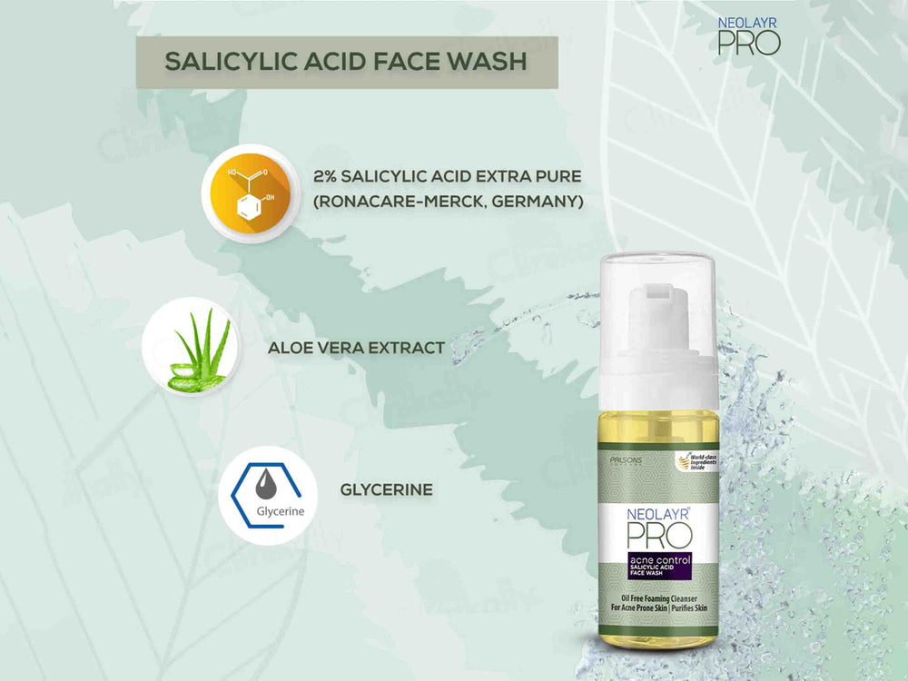 Neolayr Pro Acne Control Face Wash - Clinikally
