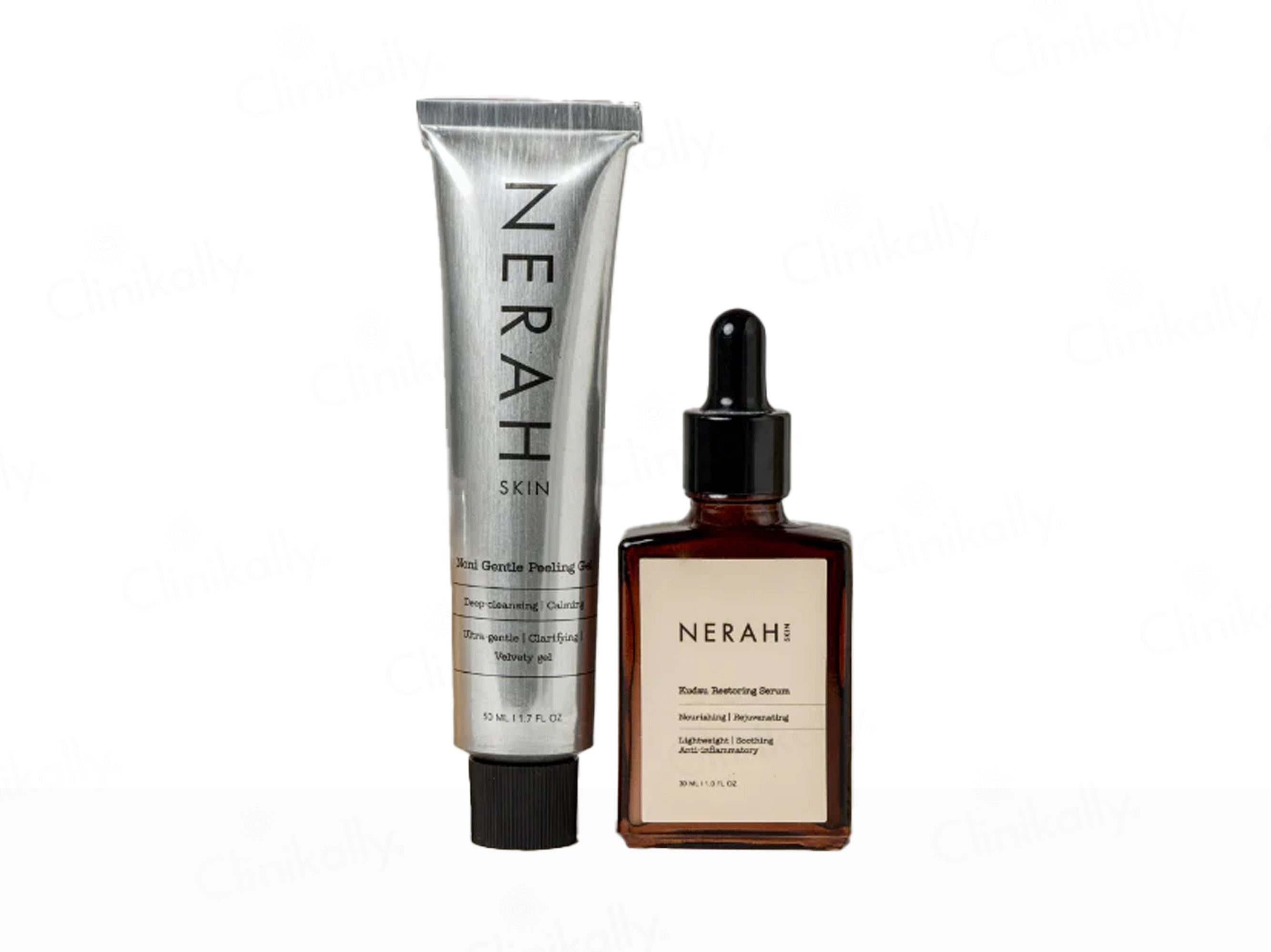 Nerah Skin Kudzu Restoring Serum + Noni Gentle Peeling Gel Calm & Care Combo