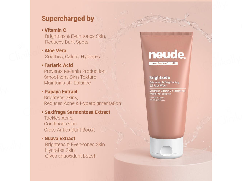 Neude Brightside Detanning & Brightening Gel Face Wash