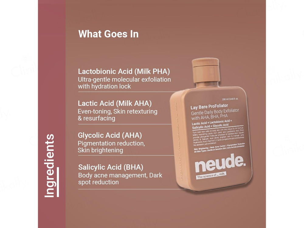 Neude Lay Bare Profoliator Gentle Daily Body Exfoliator Scrub