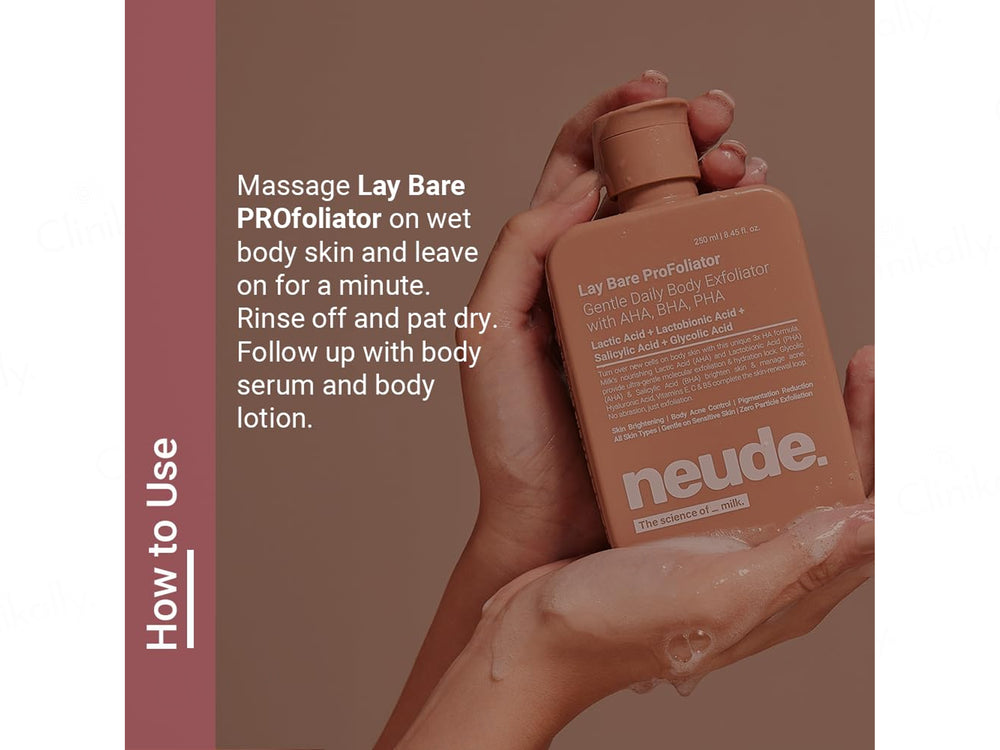 Neude Lay Bare Profoliator Gentle Daily Body Exfoliator Scrub