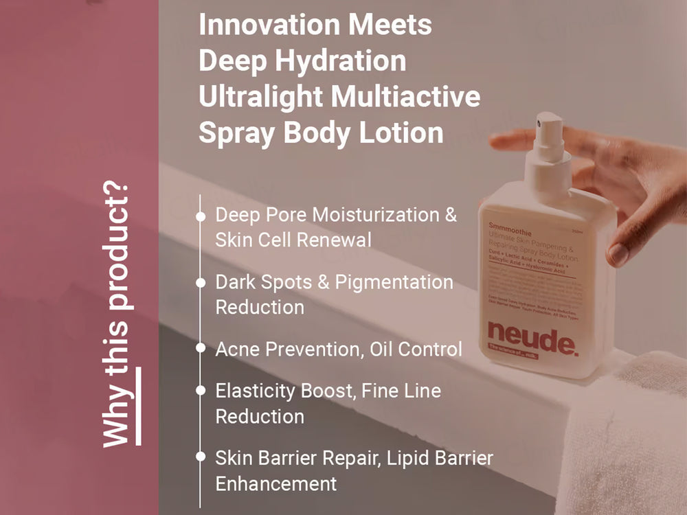 Neude Smmmoothie Ultimate Skin Pampering & Repairing Spray Body Lotion