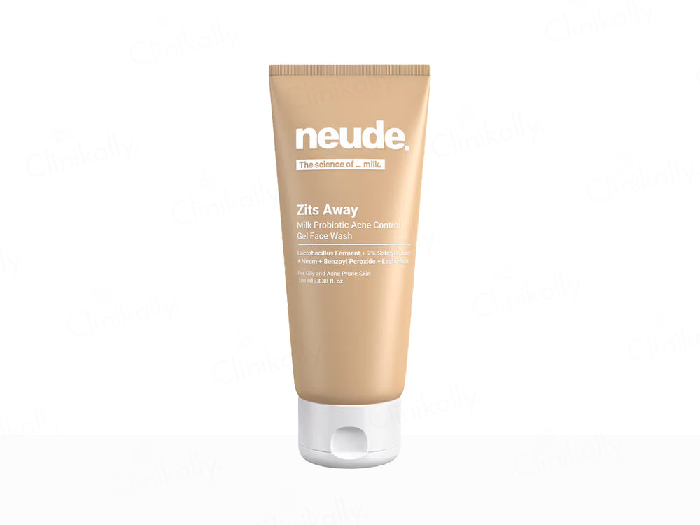 Neude Zits Away Milk Probiotic Acne Control Gel Face Wash