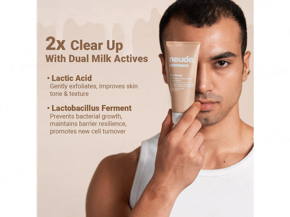Neude Zits Away Milk Probiotic Acne Control Gel Face Wash