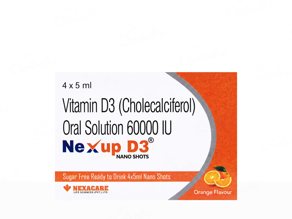 Nexup D3 Nano Shots Oral Solution - Orange Flavour