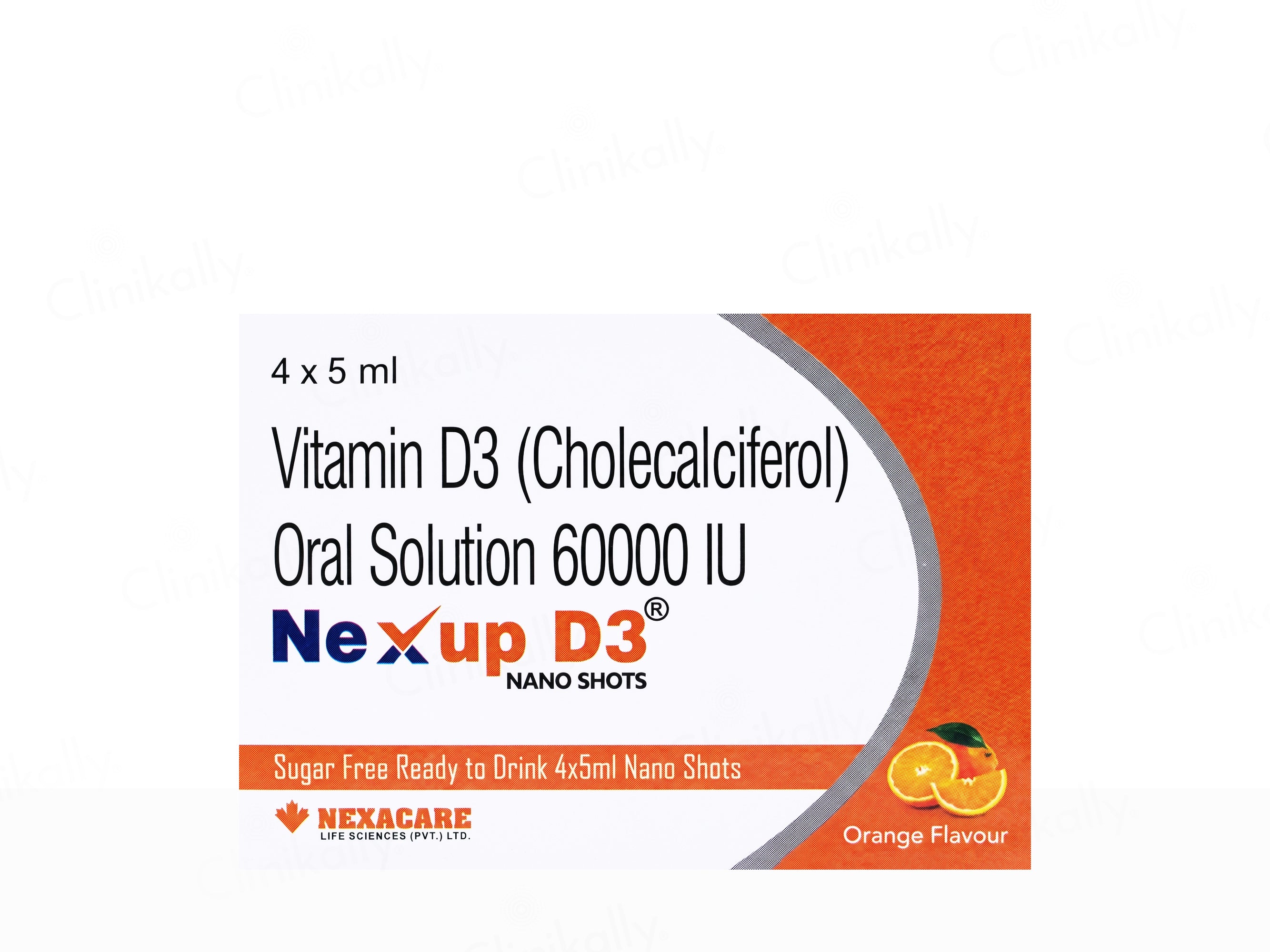 Nexup D3 Nano Shots Oral Solution - Orange Flavour