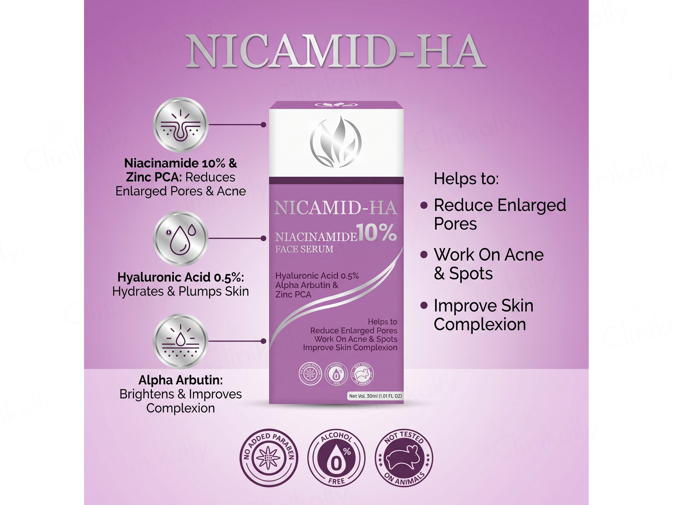 Nicamid-HA Niacinamide 10% Face Serum