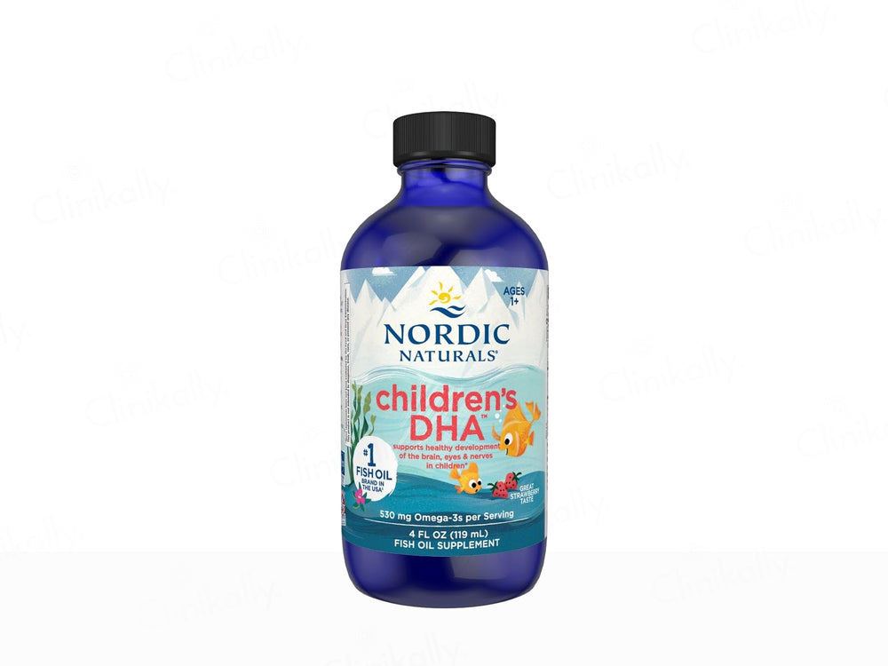 Nordic Naturals Children's DHA Fish Oil Supplement Liquid - Great Strawberry Taste (For Ages 1+)
