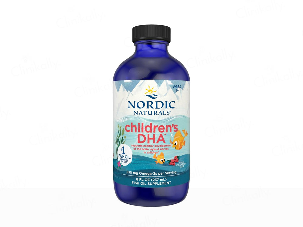 Nordic Naturals Children's DHA Fish Oil Supplement Liquid - Great Strawberry Taste (For Ages 1+)
