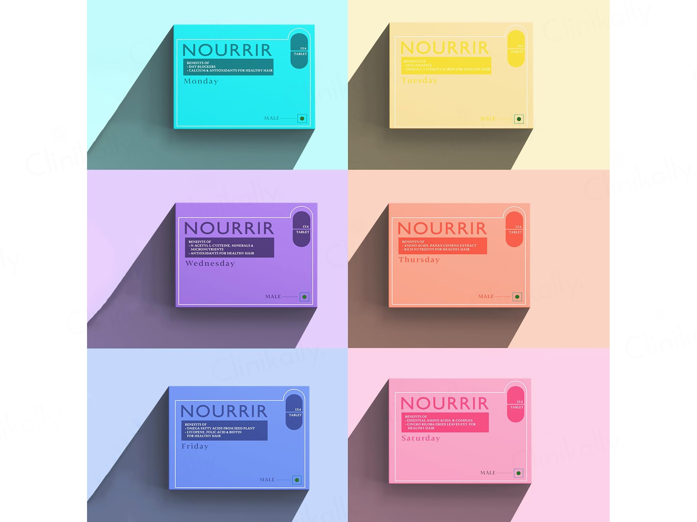 NOURRIR Hair Health Supplement Tablet For Men