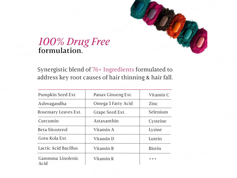 Nourrir Cyclical Therapy Hair Supplement Tablet For Women