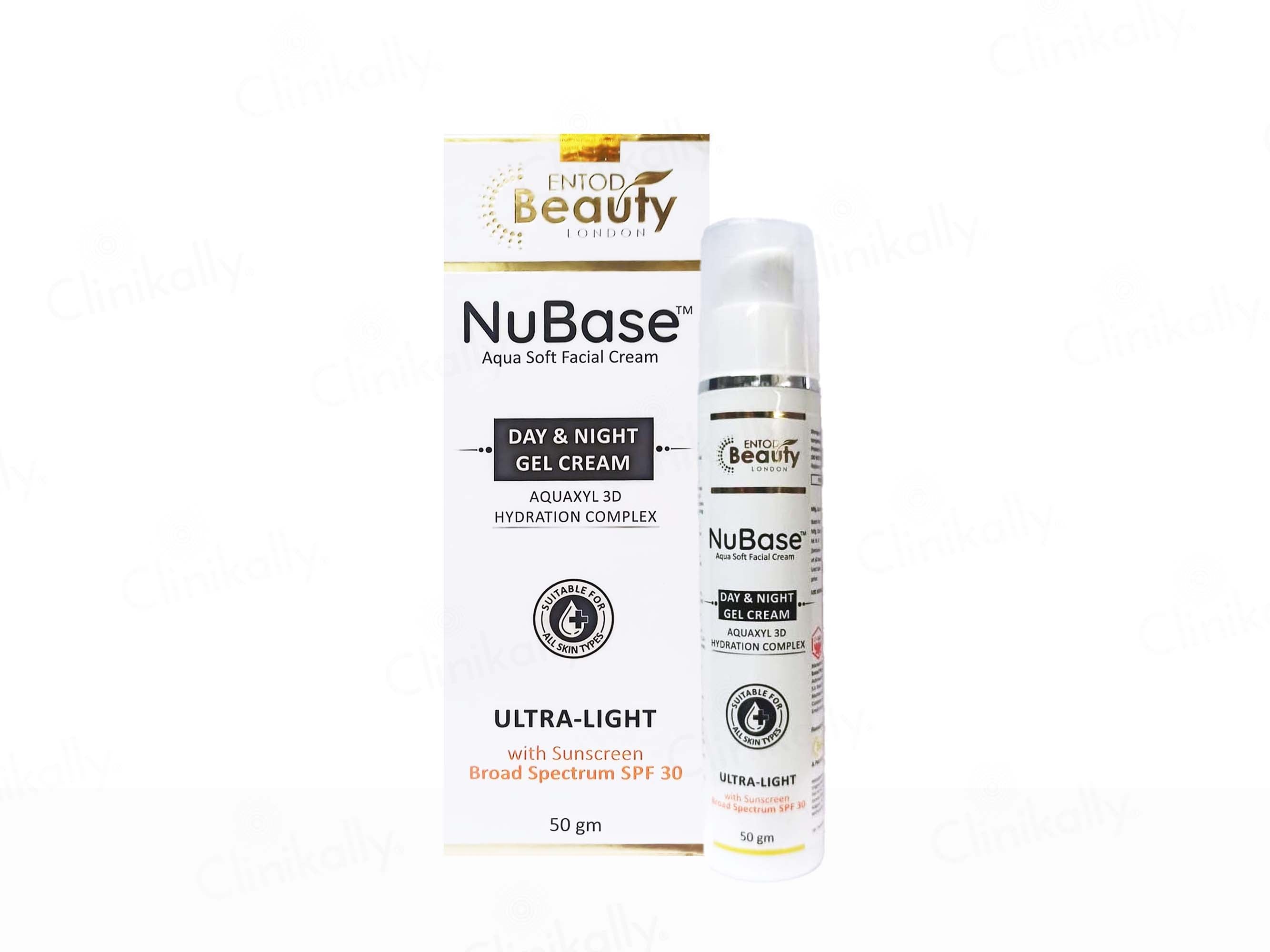 NuBase Aqua Soft Ultra-Light Day & Night Facial Gel Cream SPF 30