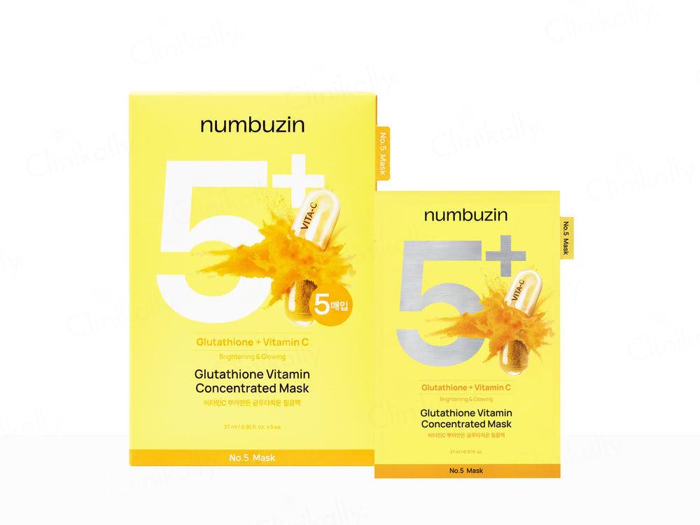 Numbuzin No.5+ Glutathione + Vitamin C Brightening & Glowing Concentrated Face Mask