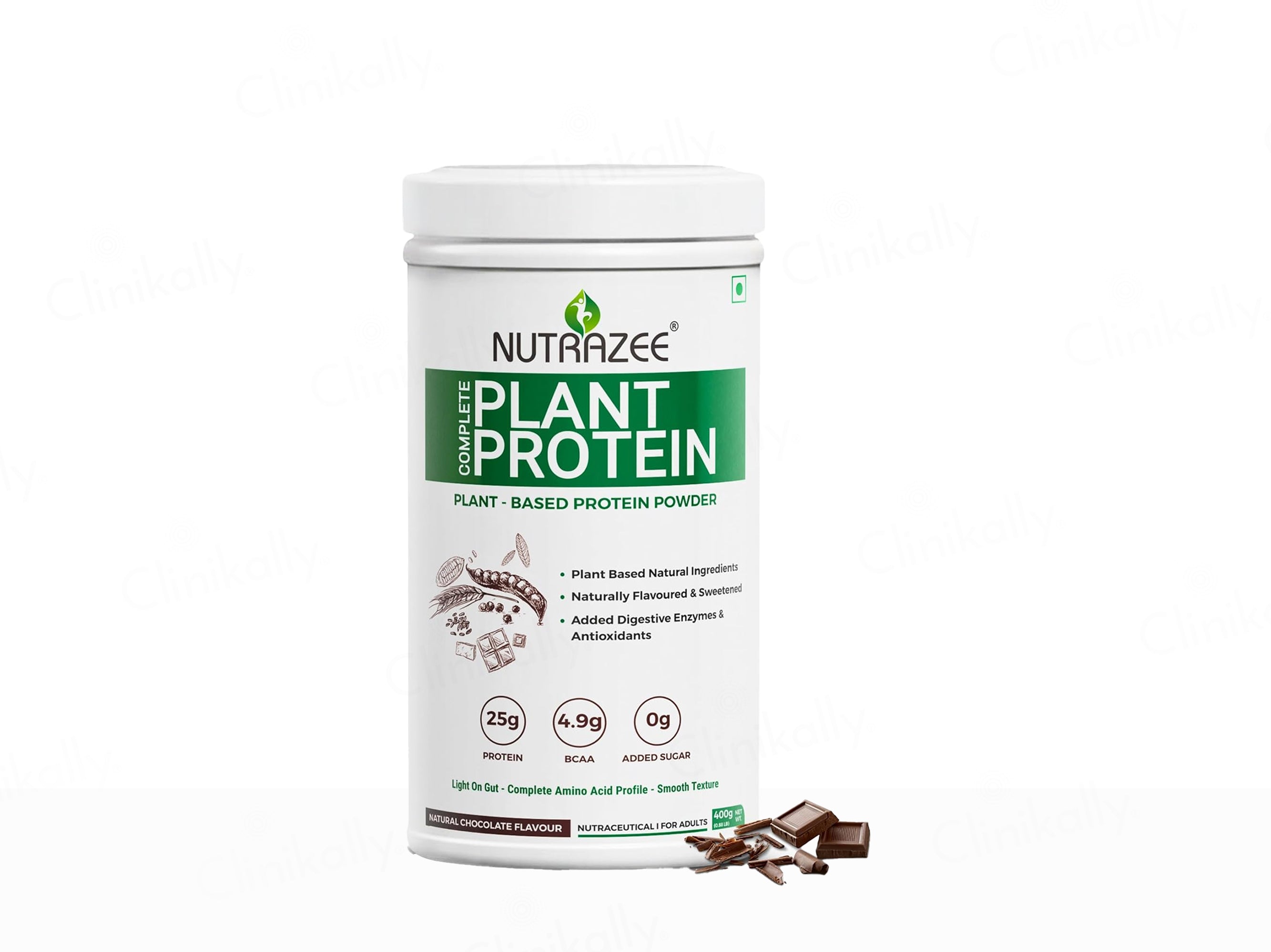 Nutrazee Complete Plant Protein Powder - Natural Chocolate Flavour