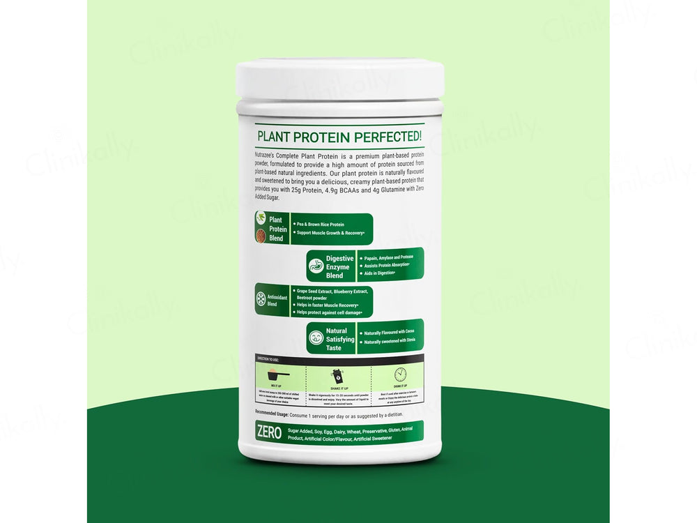Nutrazee Complete Plant Protein Powder - Natural Chocolate Flavour