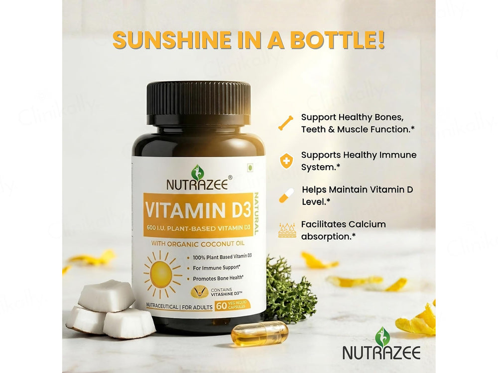 Nutrazee Plant-Based Vitamin D3 Veg Capsule