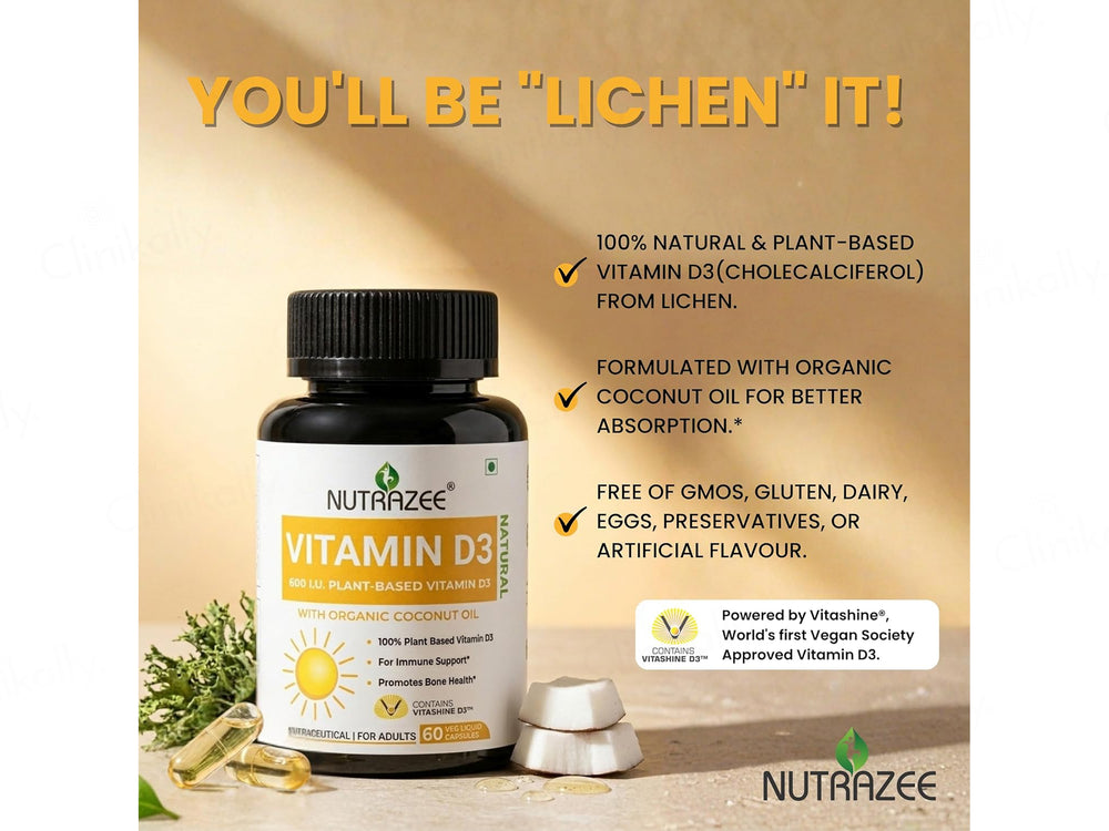 Nutrazee Plant-Based Vitamin D3 Veg Capsule