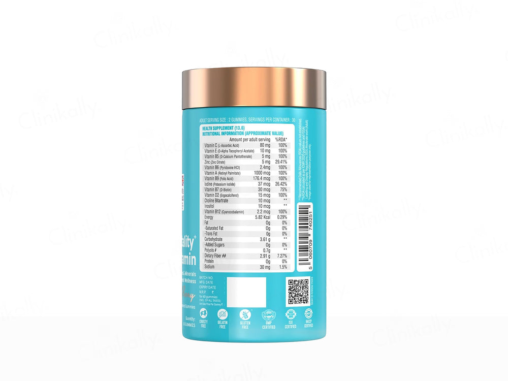 Nutriburst Health & Vitality Multivitamin Health Supplement Gummies - Mixed Berry Flavour