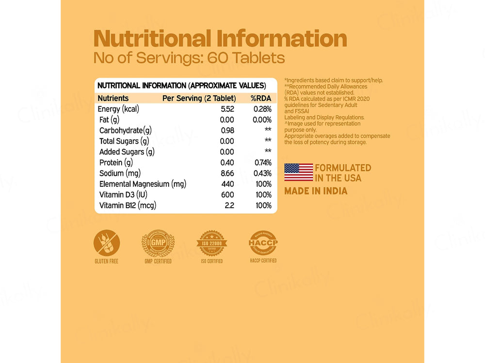 Nutriburst Magnesium Bisglycinate Health Supplement Tablet