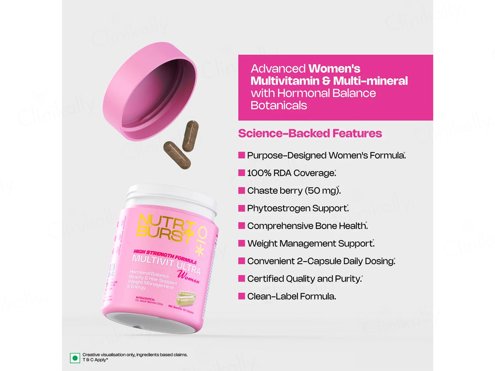 Nutriburst Multivit Ultra Nutraceutical Capsule For Women