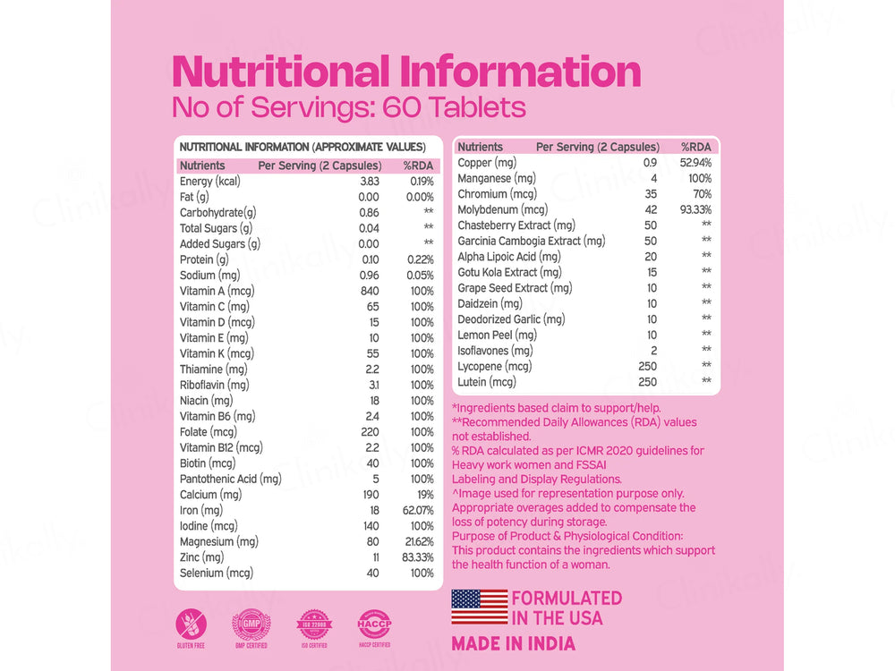 Nutriburst Multivit Ultra Nutraceutical Capsule For Women