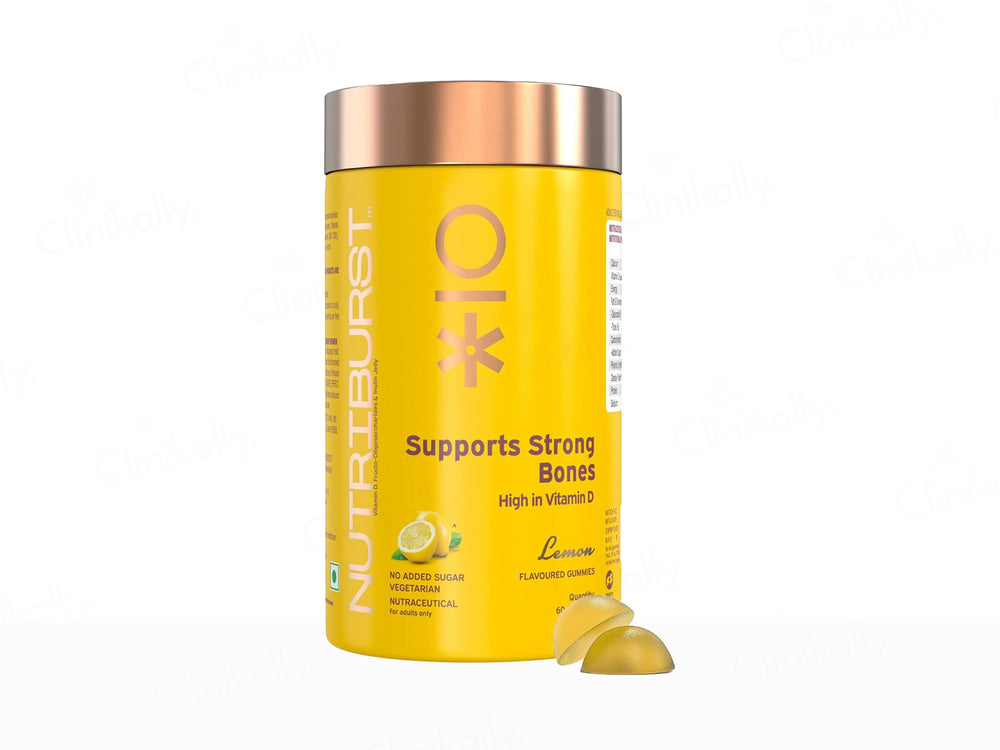 Nutriburst Support Strong Bones Nutraceutical Gummies - Lemon Flavour